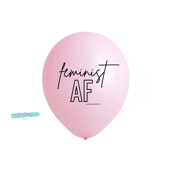 Feminist AF latex balloon, Feminist Gift, Girl Power Gift, Women Empowerment Party,