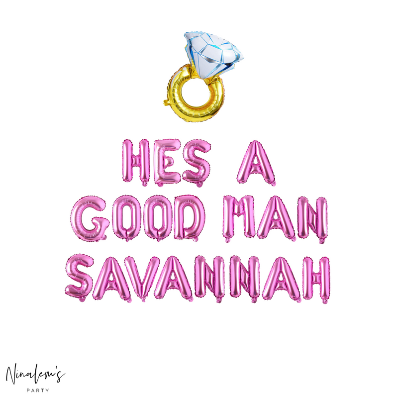 Bachelorette Decorations, Hes A Good Man Savannah Balloon Banner, Bachelorette Party Decorations