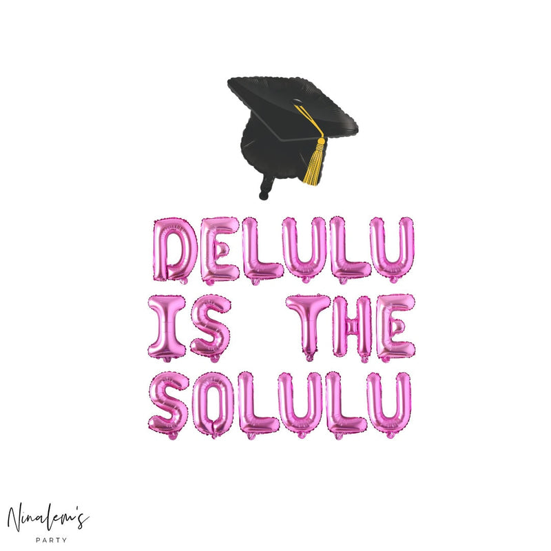 Graduation Party Decorations, Delulu Is The Solulu Balloon Banner, Graduation Balloons, College Graduation Balloons, Graduation Party,