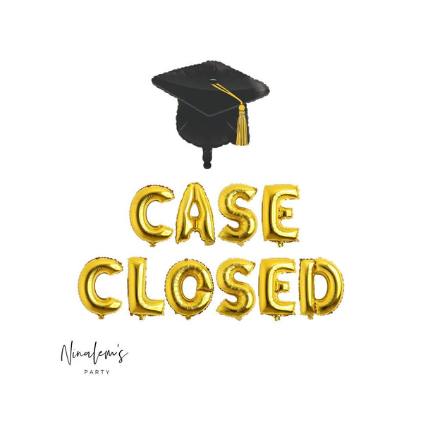 Law School Graduation Party Decorations, Case Closed Balloon Banner, Lawyer Graduation Balloons, College Graduation Balloons, Grad Party
