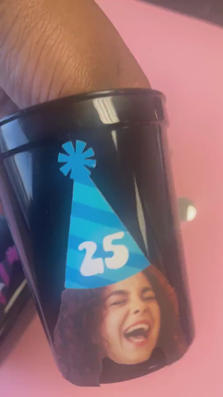 Birthday Face Cups, Custom Birthday Cups