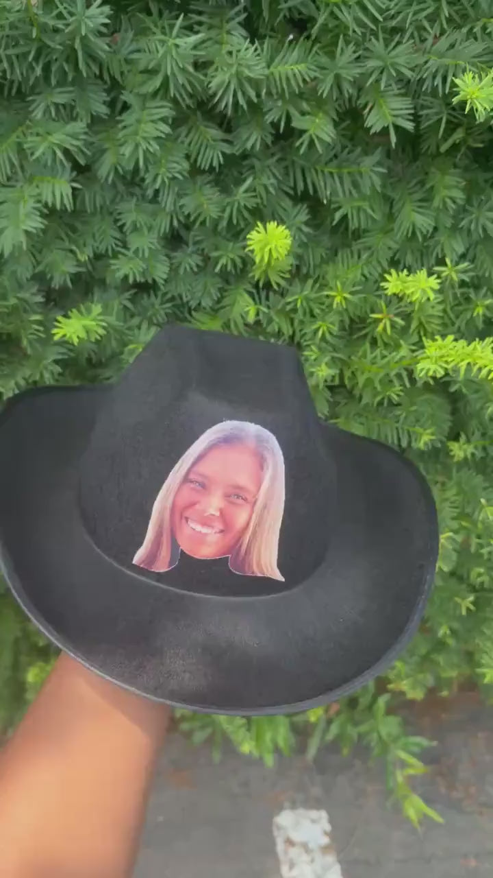Bachelorette Party Decorations, Custom Groom Face Cowboy Hat