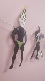 Birthday Party Decorations, Birthday Male Stripper Face Banner, Custom Birthday Photo Face Banner
