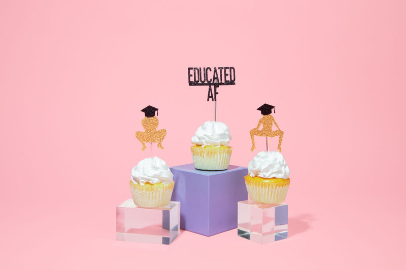 Educated AF Cupcake Toppers