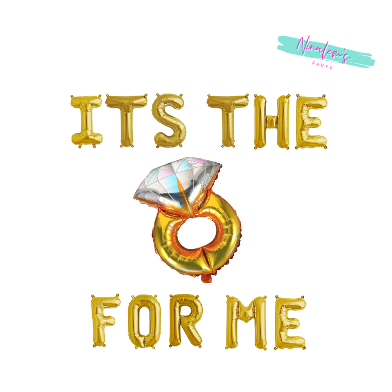 It's The Ring For Me Balloon Banner (Style B)