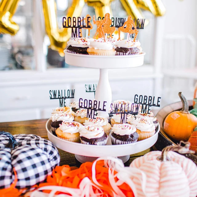 Gobble Me Swallow Me Cupcake Toppers