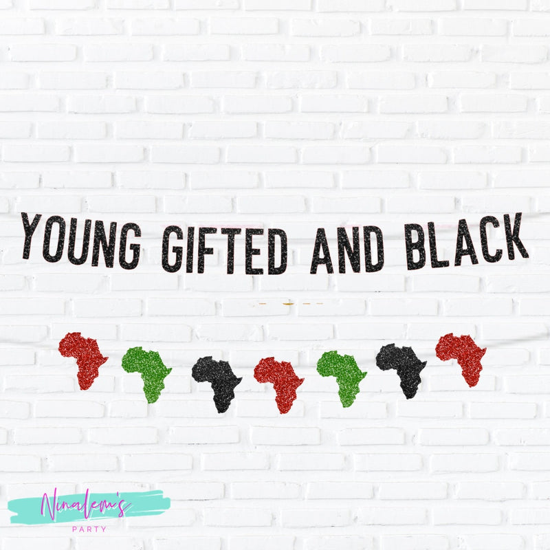 Juneteenth Party Decorations, Juneteenth Banner, Young Gifted and Black
