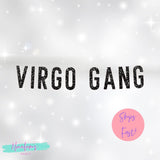 Birthday Banner, Virgo Gang Birthday Decor, Birthday Party Decorations, Zodiac Birthday Banner, 21st, 18th, 25th, 30th, 35th, 40th