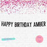 Birthday Banner, Birthday Party Decorations, Personalized Birthday Banner, Custom Birthday Banner, 21st, 18th, 25th, 30th, 35th, 40th