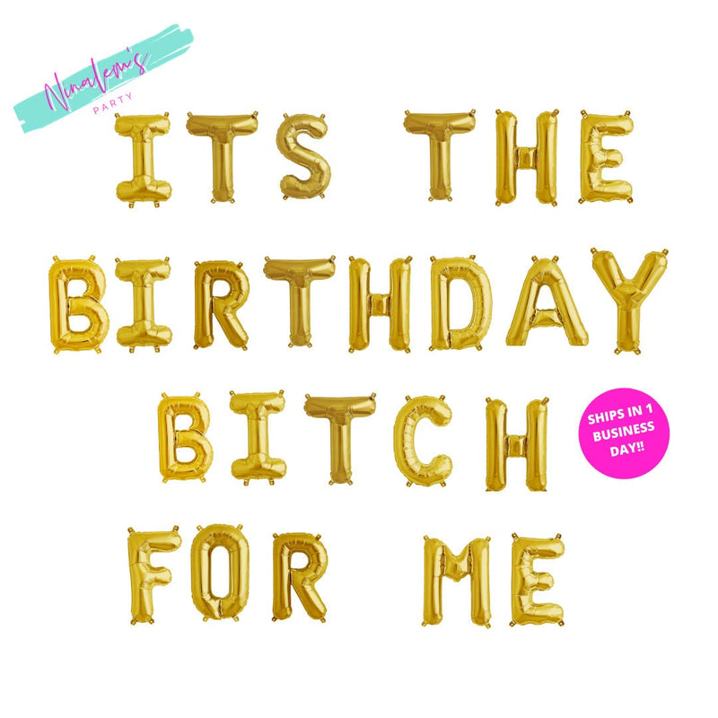 21st Birthday Decorations,  Birthday Bitch Balloon Banner, Birthday Banner, Birthday Party, WAP Banner, Birthday Decor, 25th, 30th, 18th,