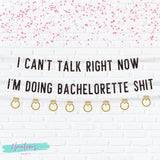 Bachelorette Party Decorations, I Can't Talk Right Now I'm Doing Bachelorette Shit Banner, Bachelorette Sign, Hen Party Sign, WAP Party,