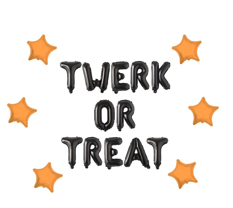 Halloween Party Decorations, Twerk or Treat Balloon Banner, Halloween Balloons,  Halloween Decorations, Halloween Bachelorette Party Decor