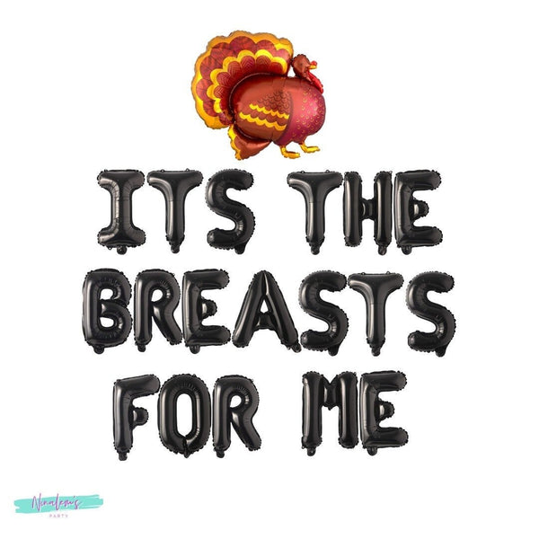 Friendsgiving Decorations, Its The Breasts For Me Balloon Banner, Friendsgiving Party, Friendsgiving Banner, Friendsgiving Sign
