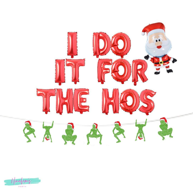 Christmas Decorations, I Do It For The Hot Balloon Banner, Christmas Balloons, Christmas Party, Funny Christmas Decor, Christmas Twerk,