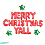 Christmas Party Decorations, Merry Christmas Y'all Balloon Banner, Christmas Banner, Christmas Sign, Merry Christmas Sign, Christmas Balloon