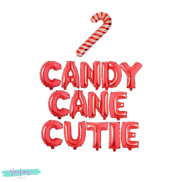 Christmas Decorations, Candy Cane Cutie Balloon Banner,  Christmas Balloons, Christmas Party, Girls Christmas Decorations