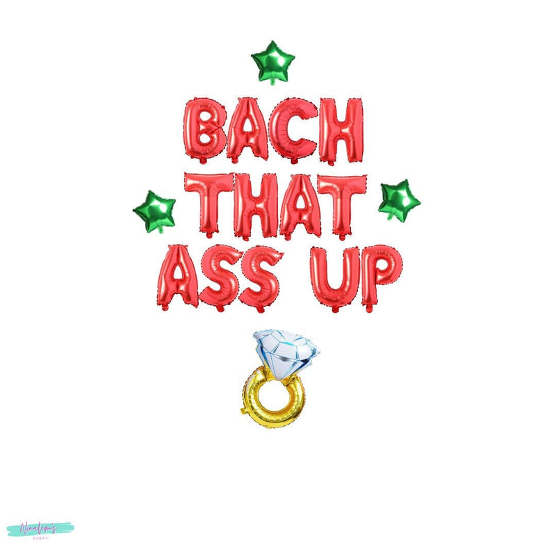 Bach That Ass Up Balloon Banner, Christmas Bachelorette Party Decorations, Christmas Hen Party, Holiday Hen Party, Bach That Ass Up Sign,
