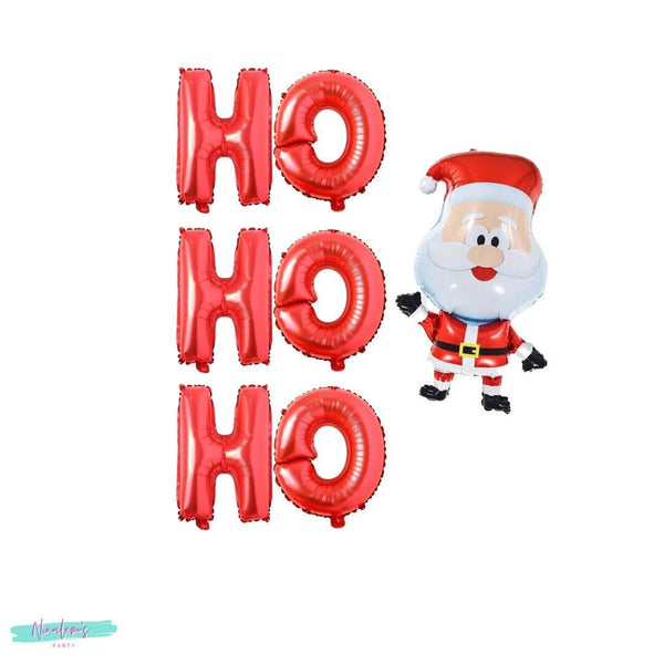 Christmas Decorations, Ho Ho Ho Balloon Banner,  Christmas Party Decor, Holiday Party Decor, Naughty Christmas Balloons,