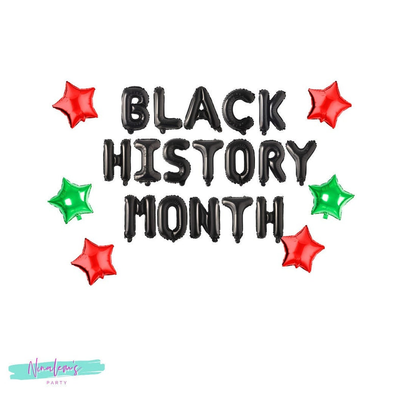 Black History Month Decorations, Black History Month Balloon Banner, Black History Month Phrase, Black History Month Sign,