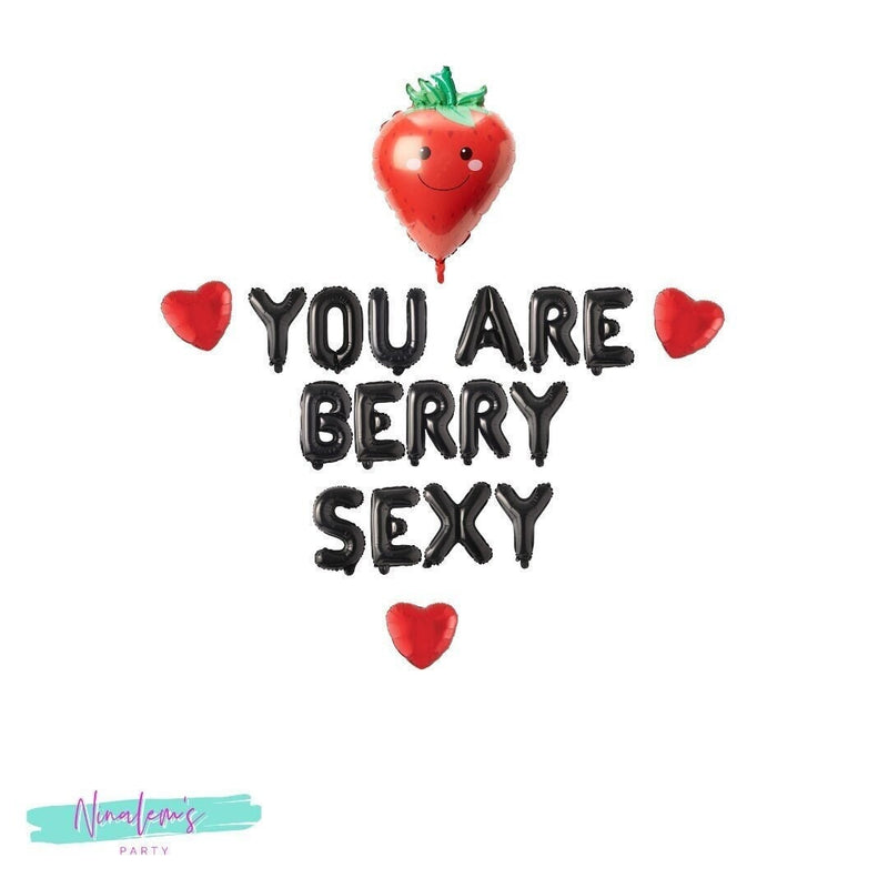 Valentine's Day Decorations, You Are Berry Sexy Balloon Banner, Valentines Day Decorations, Valentines Day Balloons,