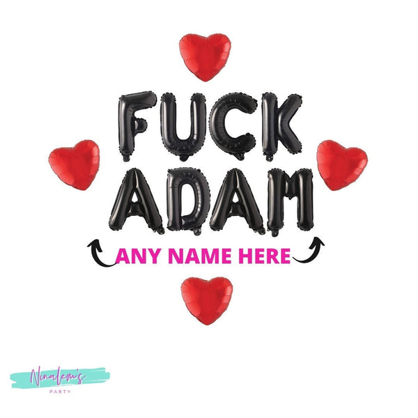 Valentines Day Decorations, Valentines Day Balloon Banner, Custom Fuck Balloons, Any Name, Anti-Valentines Day Decorations, Valentines Sign
