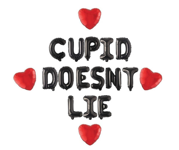 Valentine's Day Decorations, Cupid Doesn't Lie Balloon Banner, Valentine Sign, Valentine Phrase, Valentines Balloons, Valentines Party