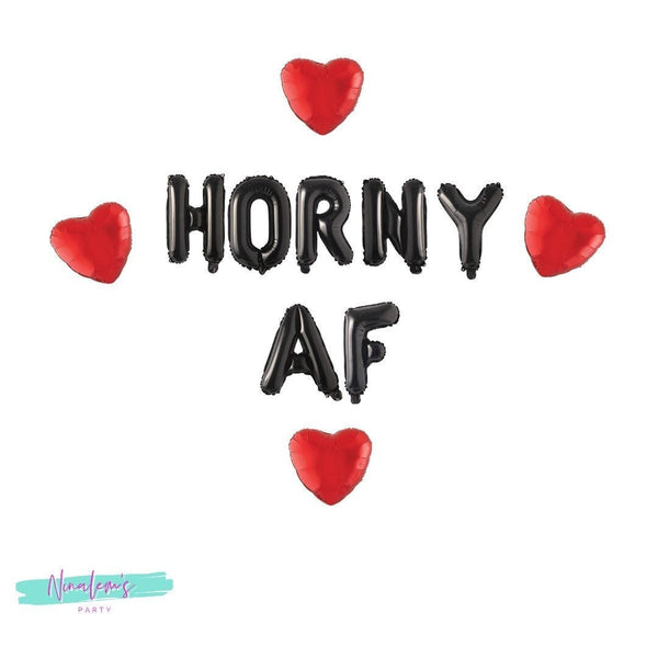 Valentine's Day Decorations, Horny AF Balloon Banner, Valentines Day Balloons, Valentines Day Decor, Sexy Valentines Day Decor