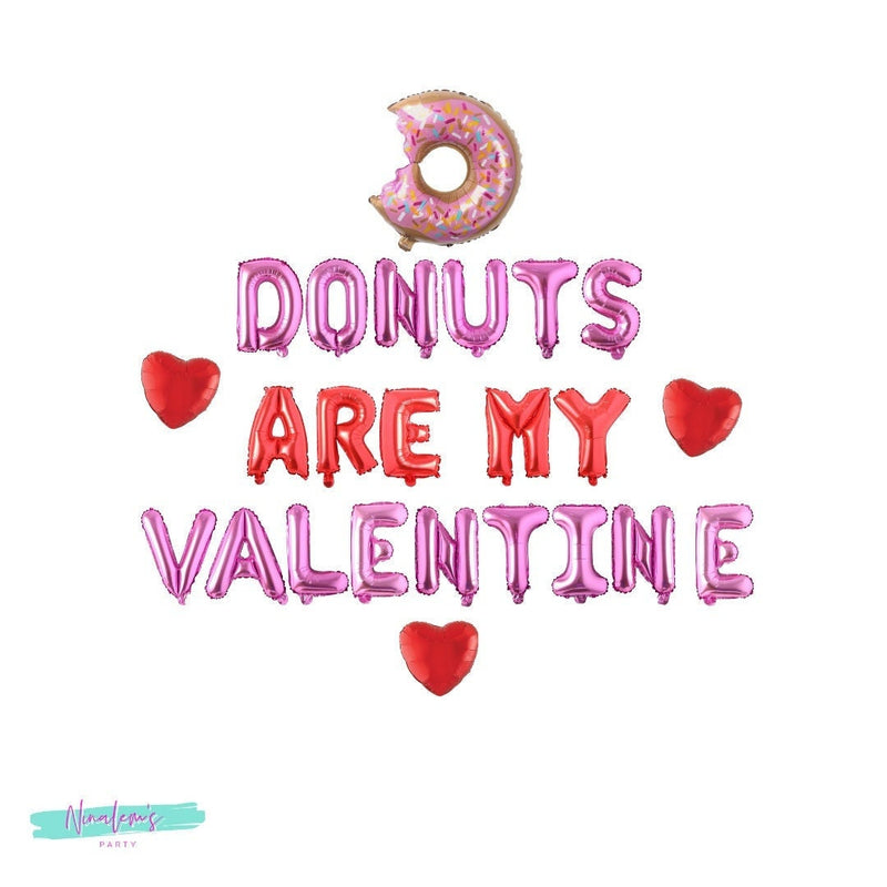 Valentine's Day Decorations, Donuts Are My Valentine Balloon Banner, Valentines Day Decorations, Valentines Day Balloons,