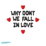 Valentine's Day Decorations, Why Don't We Fall In Love Balloon Banner, Valentines Day Balloons, Hip Hop Valentine, Rap Valentine, VDay Decor