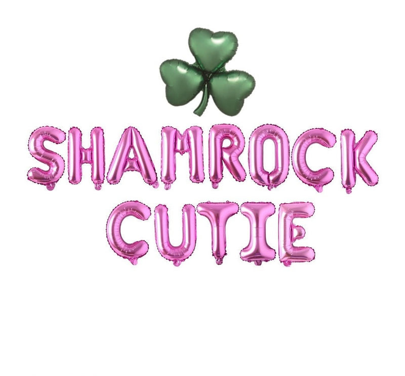 St Patricks Day Decor, St Patricks Day Balloons, Shamrock Cutie Balloon Banner