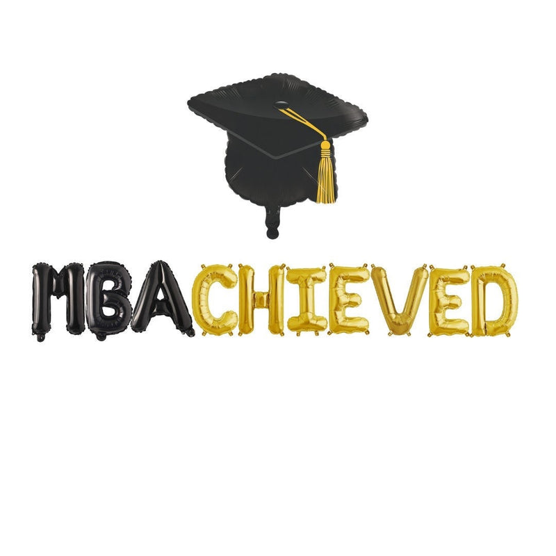 MBA Graduation, Business School Graduation Sign | MBA Degree Grad Party Graduation Banner Sign | MBA Phrase, Business School Grad