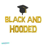 Graduation Party Decorations, Black and Hooded Balloon Banner, Graduation Balloons