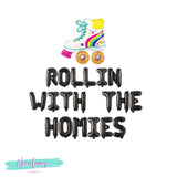 Roller Skate Party Decorations, Rollin With The Homies Balloon Banner, Skate Party Balloons