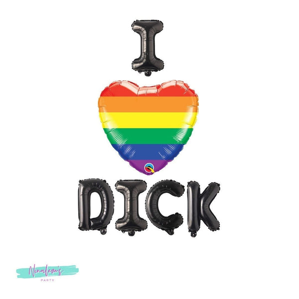 Pride Banner Sign, I Love Dick Balloon Banner, Gay Parade Pride Month Balloon Banner