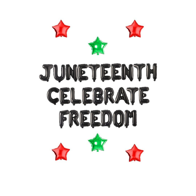 Juneteenth Party Decorations, Juneteenth Balloons, Juneteenth Celebrate Freedom Balloon Banner