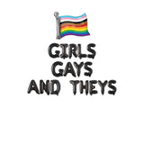 Pride Banner Sign, Girls Gays and Theys Balloon Banner, Gay Parade Pride Month Balloon Banner