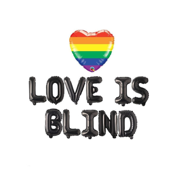 Pride Banner Sign, Love Is Blind Balloon Banner, Gay Parade Pride Month Balloon Banner