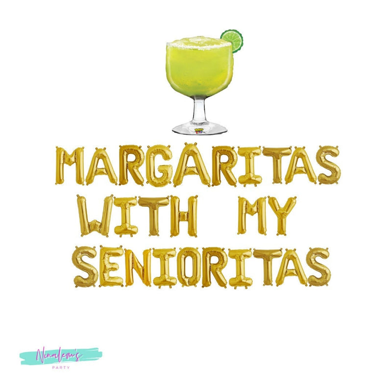 Bachelorette Party Banner, Margaritas With My Senoritas Balloon Banner, Final Fiesta Banner