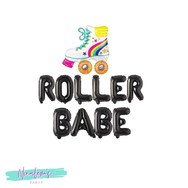 Roller Skate Party Decorations, Roller Babe Balloon Banner, Skate Party Balloons