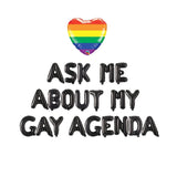 Pride Banner Sign, Ask Me About My Gay Agenda Balloon Banner, Gay Parade Pride Month Balloon Banner