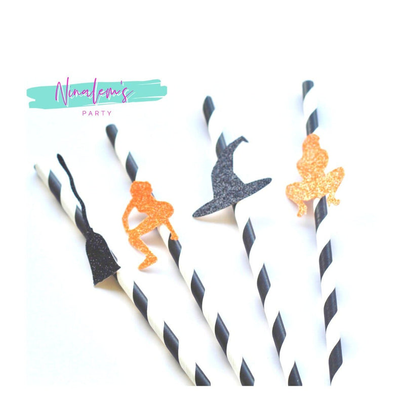 Halloween Bachelorette Party Decorations, Let's Go Ghouls Straws, Lets Go Ghouls