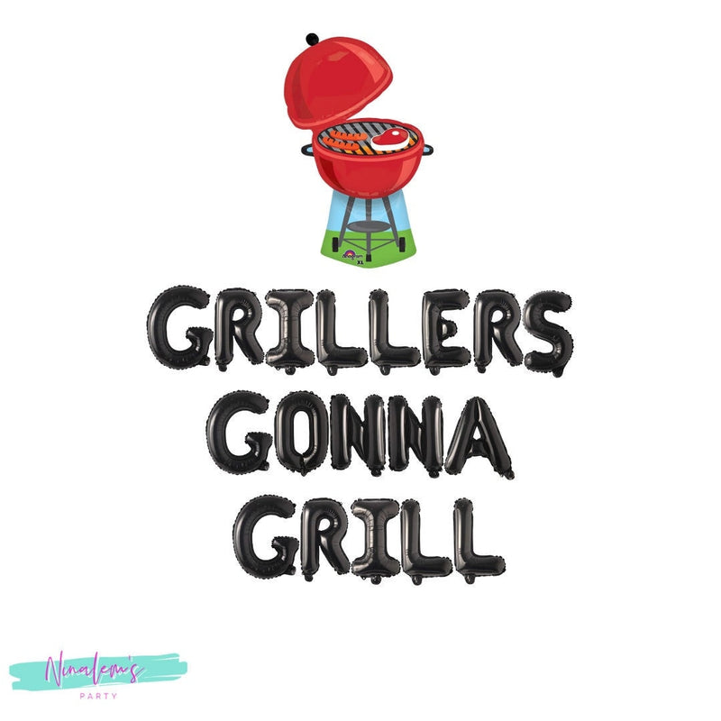 BBQ Party Decorations, Grillers Gonna Grill Balloon Banner, Barbecue Party Decorations, Summer Birthday Party, Pool Party, Cookout Decor,