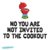 BBQ Party Decorations, No You Are Not Invited To The Cookout Balloon Banner, Barbecue Party Decorations