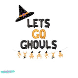 Halloween Bachelorette Party Decorations, Lets Go Ghouls Balloon Banner, Halloween Balloons
