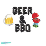 BBQ Party Decorations, Beer and BBQ Balloon Banner, Barbecue Party Decorations
