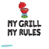 BBQ Party Decorations, My Grill My Rules Balloon Banner, Barbecue Party Decorations