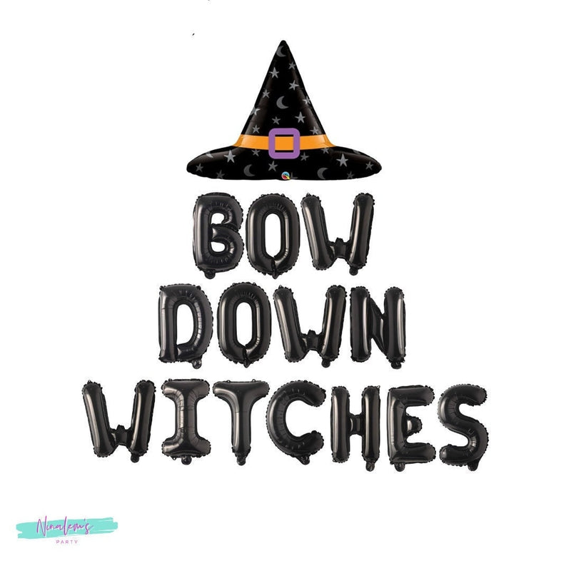 Halloween Decorations, Halloween Balloons,Bow Down Witches Balloon Banner