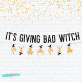 Halloween Bachelorette Decorations, Its Giving Bad Witch Banner,  Halloween Bachelorette Sign