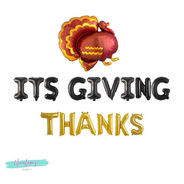 Friendsgiving Decorations, Thanksgiving Decorations, Its Giving Thanks Balloon Banner