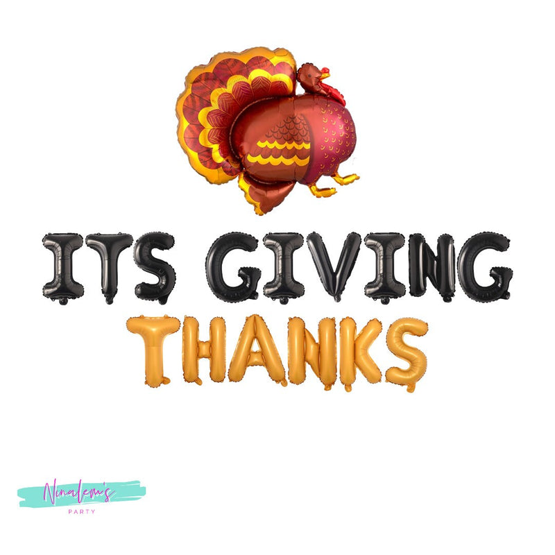 Friendsgiving Decorations, Thanksgiving Decorations, Its Giving Thanks Balloon Banner